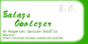 balazs opolczer business card